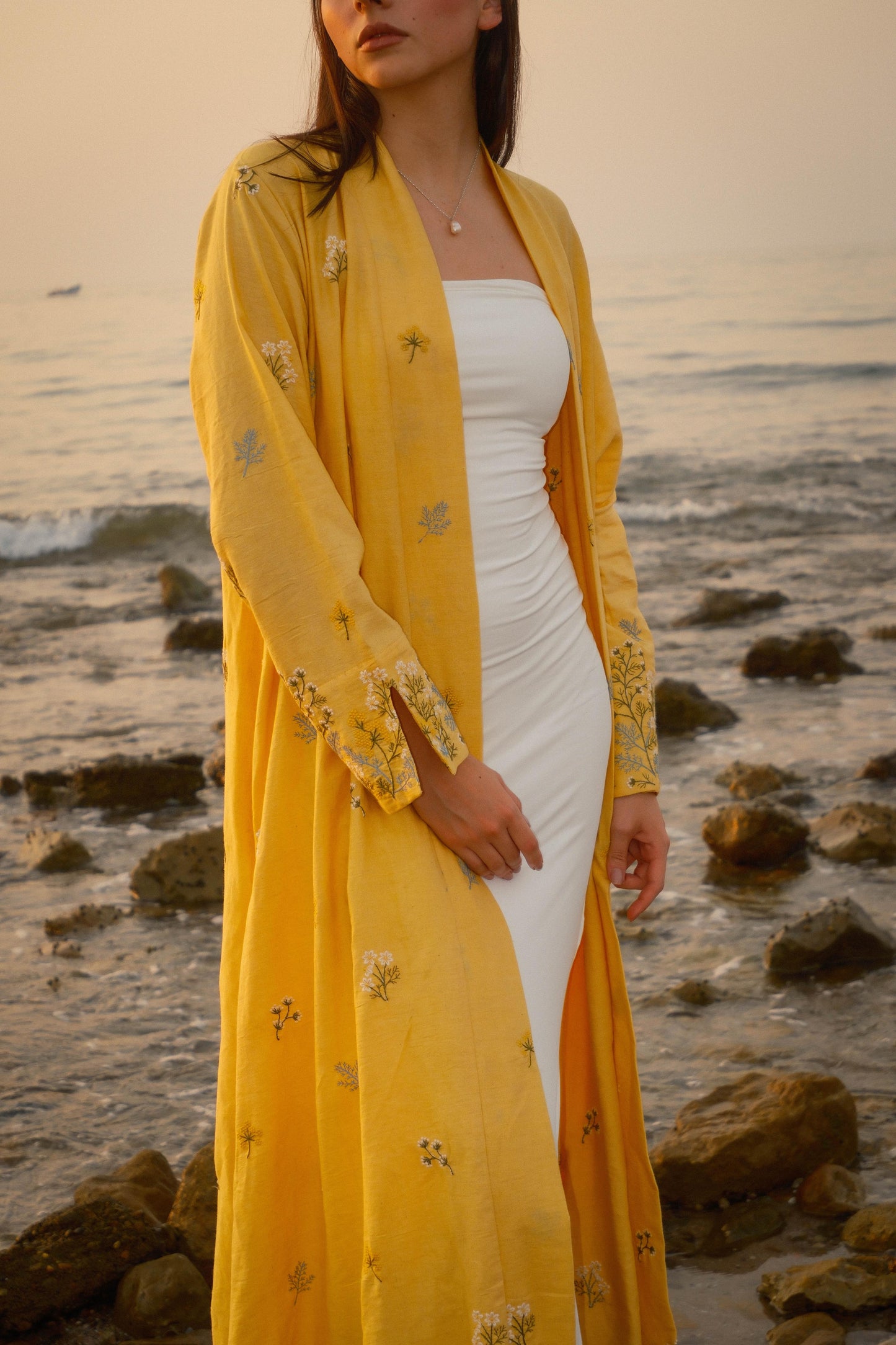 Yellow Floral Linen