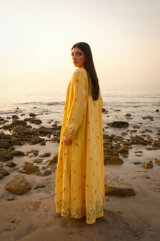 Yellow Floral Linen