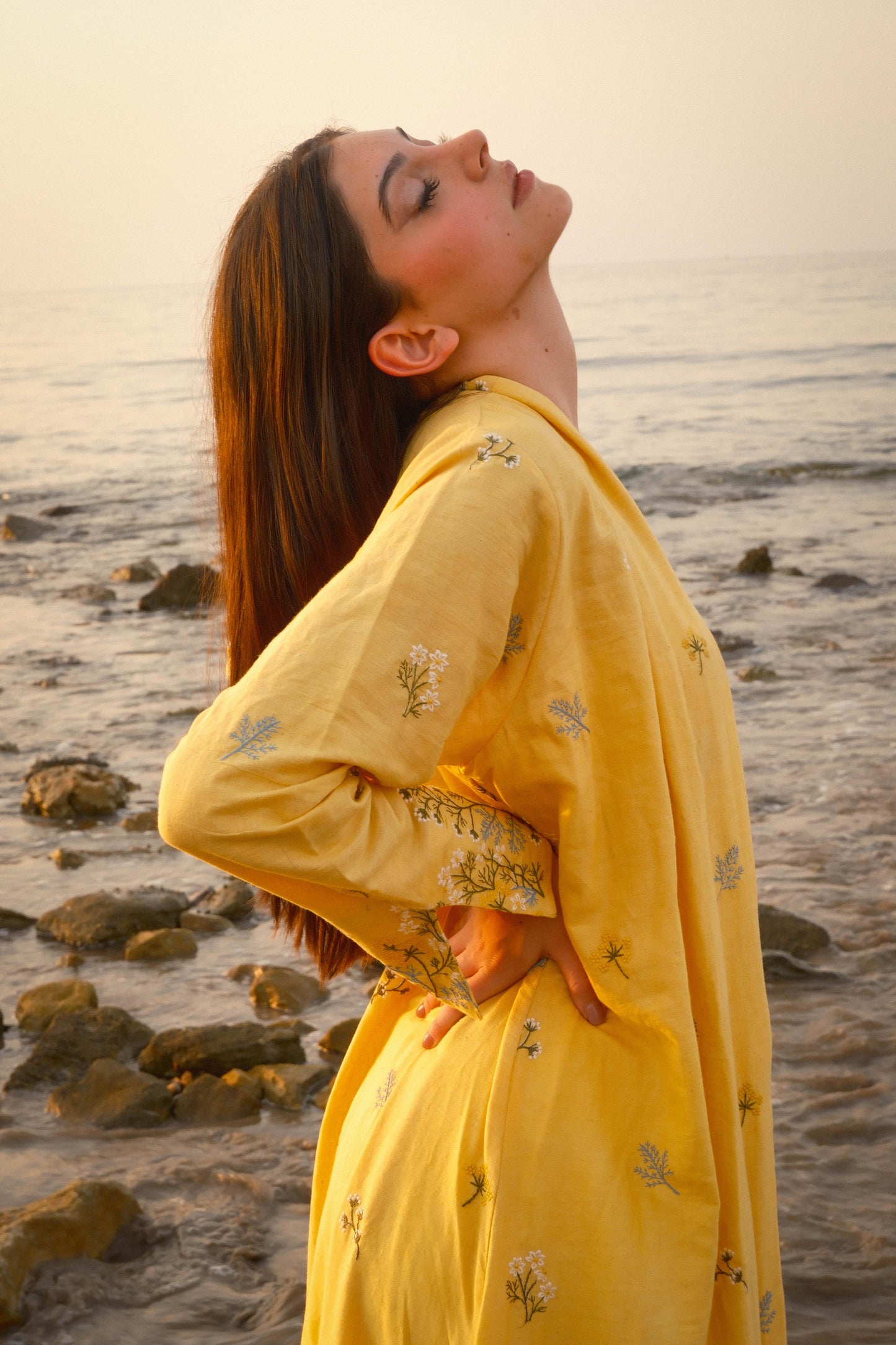 Yellow Floral Linen