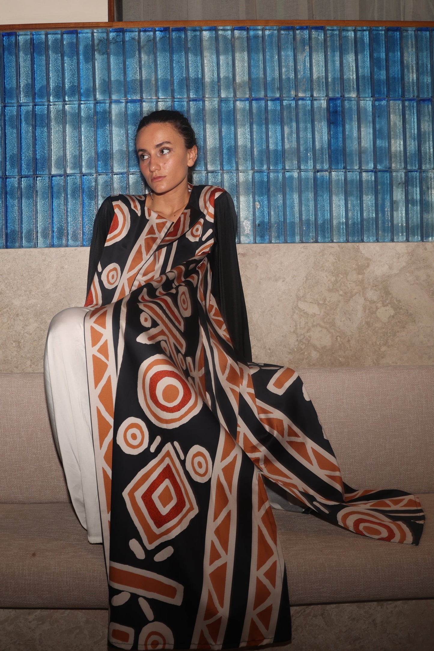 BlackxOrange Abaya